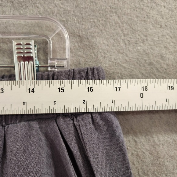 ZESICA Linen Short Sleeve Crop Top High Waist Pants Lounge Set Women's XL Gray - Picture 13 of 16